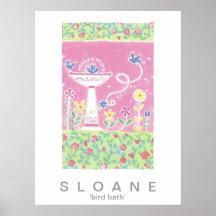 splash bird bath poster