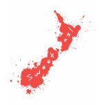 Splatter Red NZ Sweet As Dark T-Shirt 1