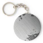 Splattered Urban Brushed Steel keychains