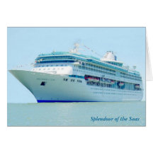 Splendid Cruise Ship Custom Note Card