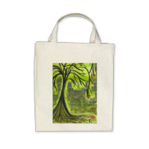 'Split Ends I' Organic Tote Canvas Bags