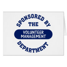Sponsored by the Volunteer Management Department Cards