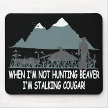 Spoof cougar hunter mousemats