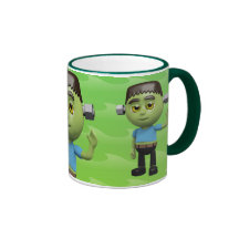 Spooky 3d Frankenstein Waves Mugs