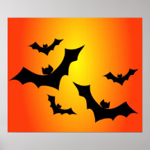spooky Bats halloween poster