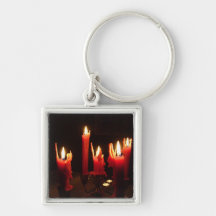 Spooky candles in the dark keychain