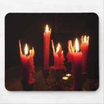 Spooky candles in the dark mousepads