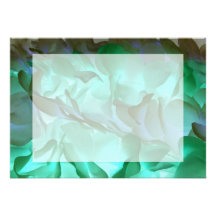 Spooky grey and green petals personalized invitations