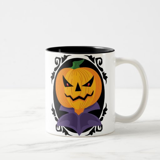 Spooky Halloween Jack-o-Lantern Two-Tone Mug