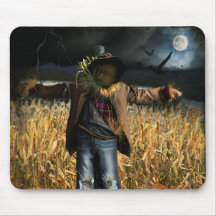Spooky Halloween Scarecrow! Mouse Pad
