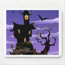 Spooky house design mouse pads