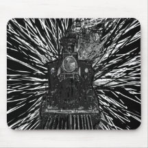 spooky night train mouse pads