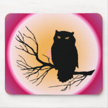 Spooky Owl Mouse Mat
