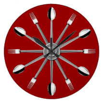 Spoon and Fork Kitchen Wall Clock