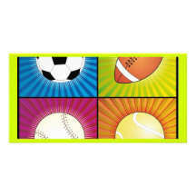 sport-balls personalized photo card