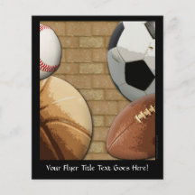 Sports Al-Star, Basketball/Soccer/Football Full Color Flyer