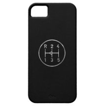 Sports car gear knob, transmission shift pattern iPhone 5 case