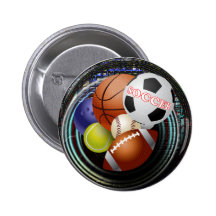 Sports Fan Pinback Button