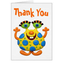 Spotted Yellow Monster Card