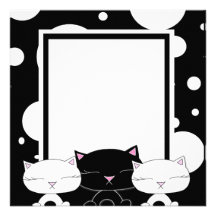 Spotty cats invitation