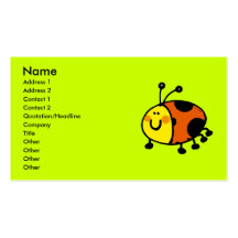 Spotty ladybug business card template