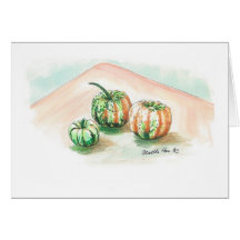 Spotty pumpkins greeting cards