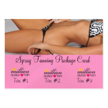 Spray Tanning Package Card 3 Tans Business Card