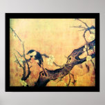 SPRING BIRD,yellow brown black Posters