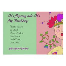 Spring Birthday Custom Announcement