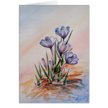 Spring crocuses cards