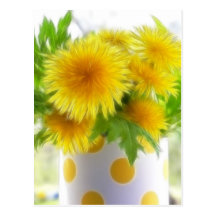 Spring Dandelion Bouquet Postcards