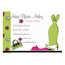 Spring Fling Fashion Business Card