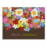 Spring Flowers Bridal Shower Invitation Postcard