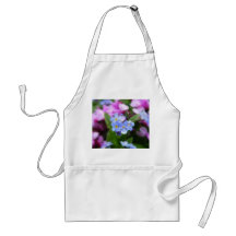 Spring Flowers - Forget Me Nots And Redbuds Aprons