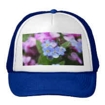 Spring Flowers - Forget Me Nots And Redbuds Hats