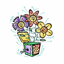 Spring Flowers Jack in Box Cut Out