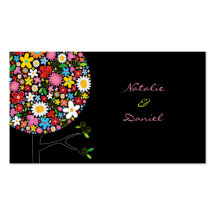 Spring Flowers Pop Tree Place Card / Table Card / Business Cards