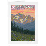 Spring FlowersMontanaVintage Travel Poster Card