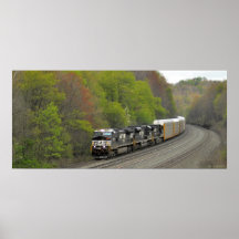 Spring Freight Train Poster