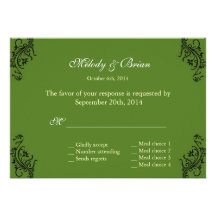Spring garden RSVP wedding respond cards