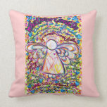 Spring Hearts Cancer Angel Decorative Throw Pillow