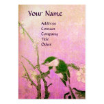 SPRING MONOGRAM ,pink violet fuchsia brown pearl Business Cards
