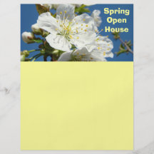 Spring Open House Flyer paper Create Flyers