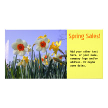 Spring sales hand-out custom photo card