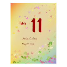 Spring Table Number Card Postcard