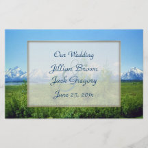 Spring Tetons WEDDING Program Flyer Design
