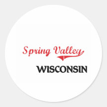 Spring Valley Wisconsin City Classic Sticker