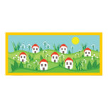 Spring village, red roof houses custom Poster posters