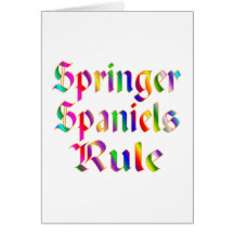 SPRINGER SPANIELS RULE CARDS