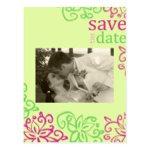 Spunky Save THe Date Photo Card Post Card